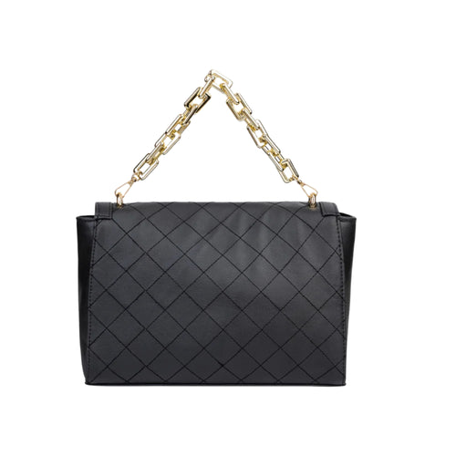 Black Stitched women Handbag