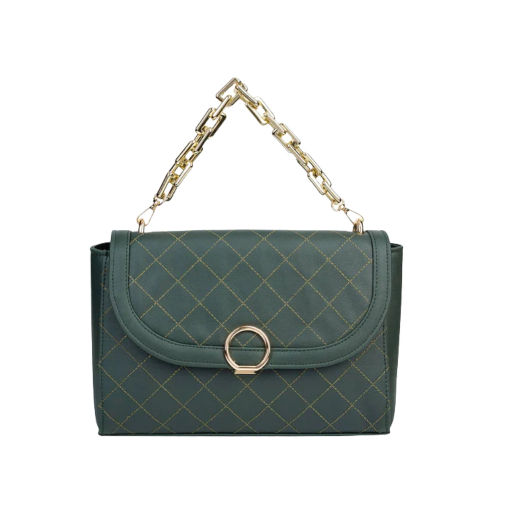 Green Stitched Handbag