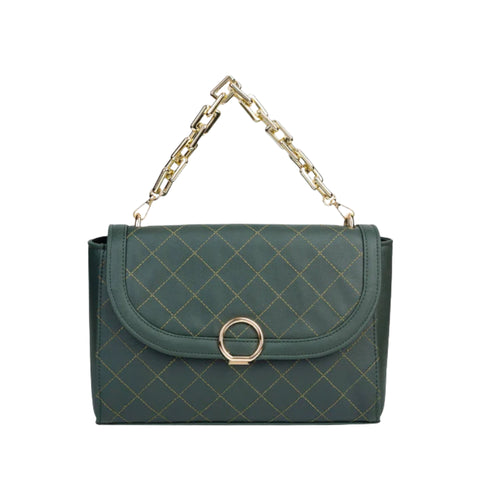 Green Stitched Handbag