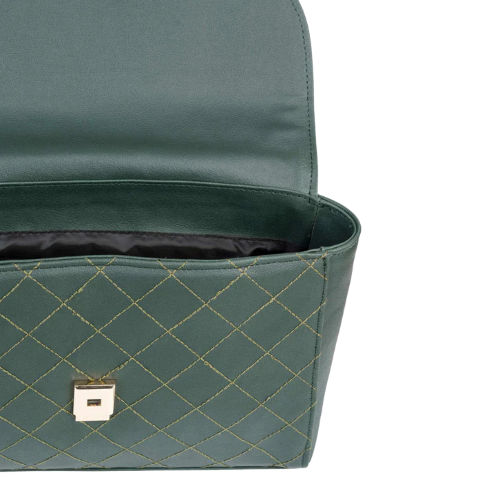 Green Stitched Handbag women