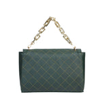 Green Stitched Women Handbag